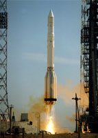 Очередной старт ракеты-носителя ''Протон''  с космодрома Байконур