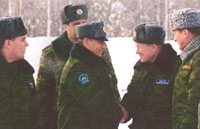 Верховный главнокомандующий Вооруженными Силами России Владимир Путин на космодроме Плесецк