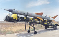 Ракета-мишень ''Синица'' (ЭПР - 0,1-0,4 кв.м) создана на базе ракеты 5Я23 ЗРК С-75